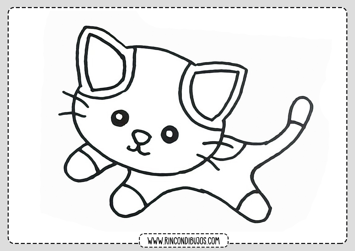 Dibujos Faciles Gatos Colorear