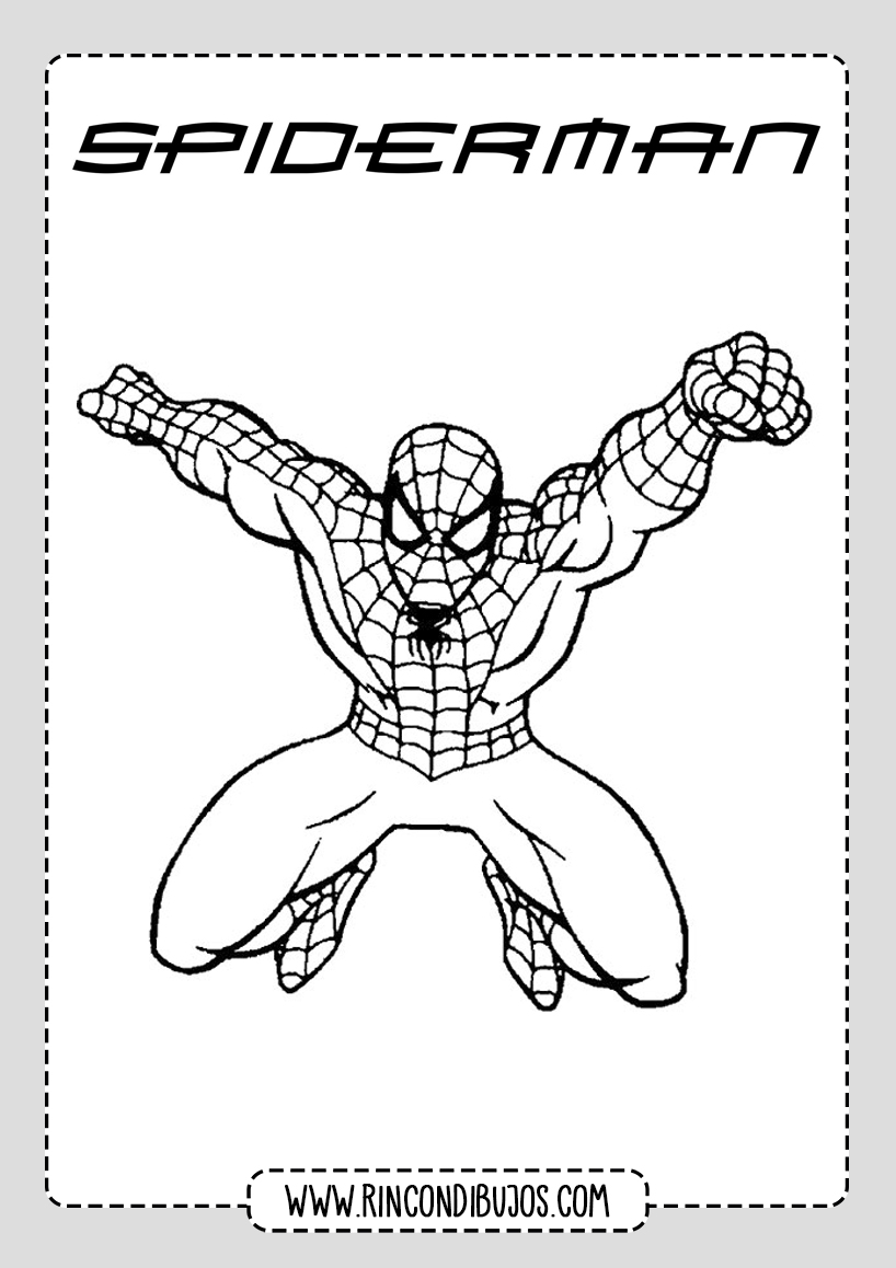 Dibujos Faciles Spiderman Colorear