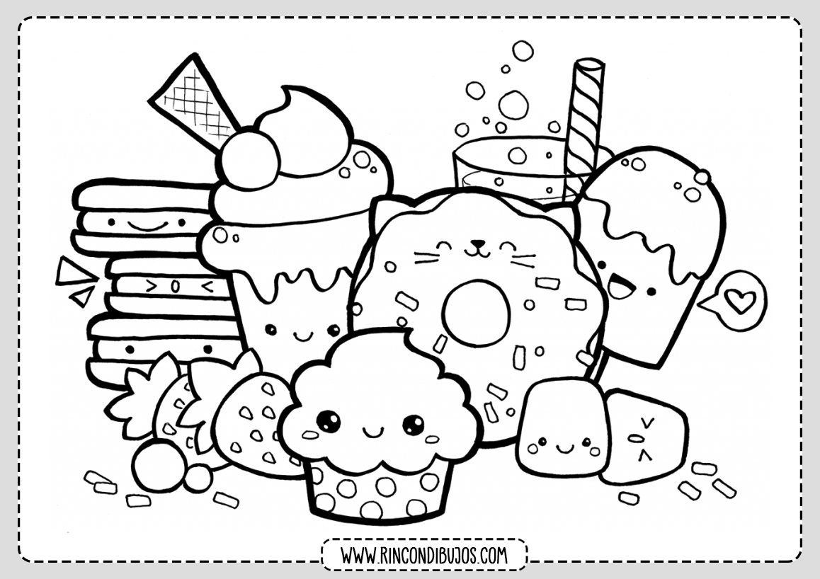 Dibujos Kawaii Para Colorear Fichas Kawaii Para Pintar Dibujos Kawaii Para Colorear Fichas Kawaii Para Pintar