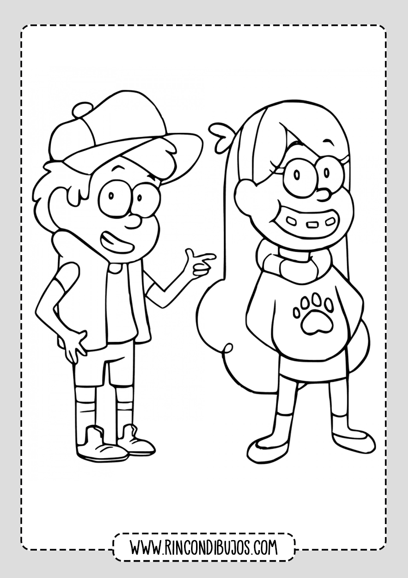 Dibujos Niños Gravity Falls Colorear