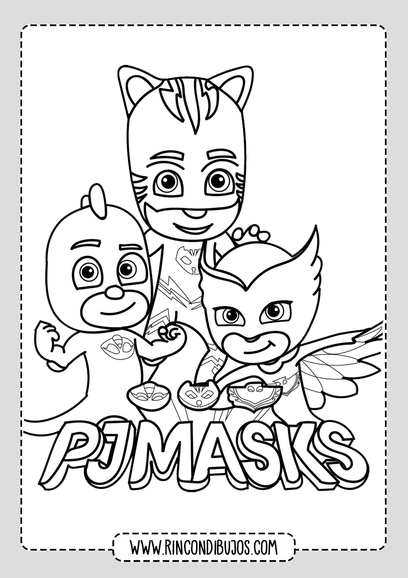 Dibujos PJ Masks para colorear