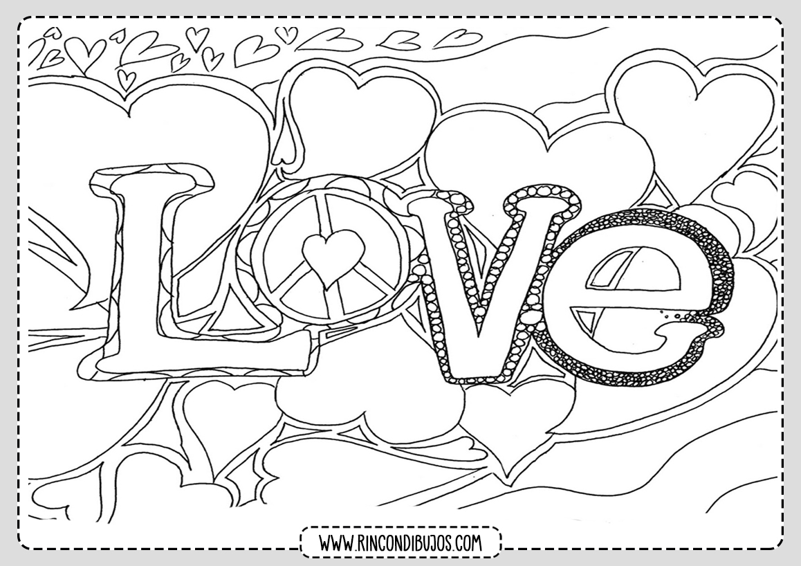 Dibujos de Amor Love Colorear
