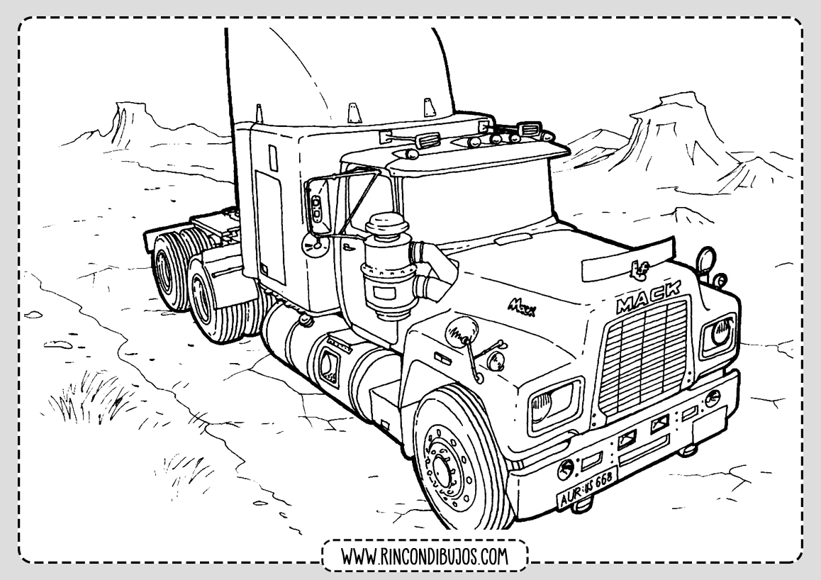 Dibujos de Camiones Trailer Colorear