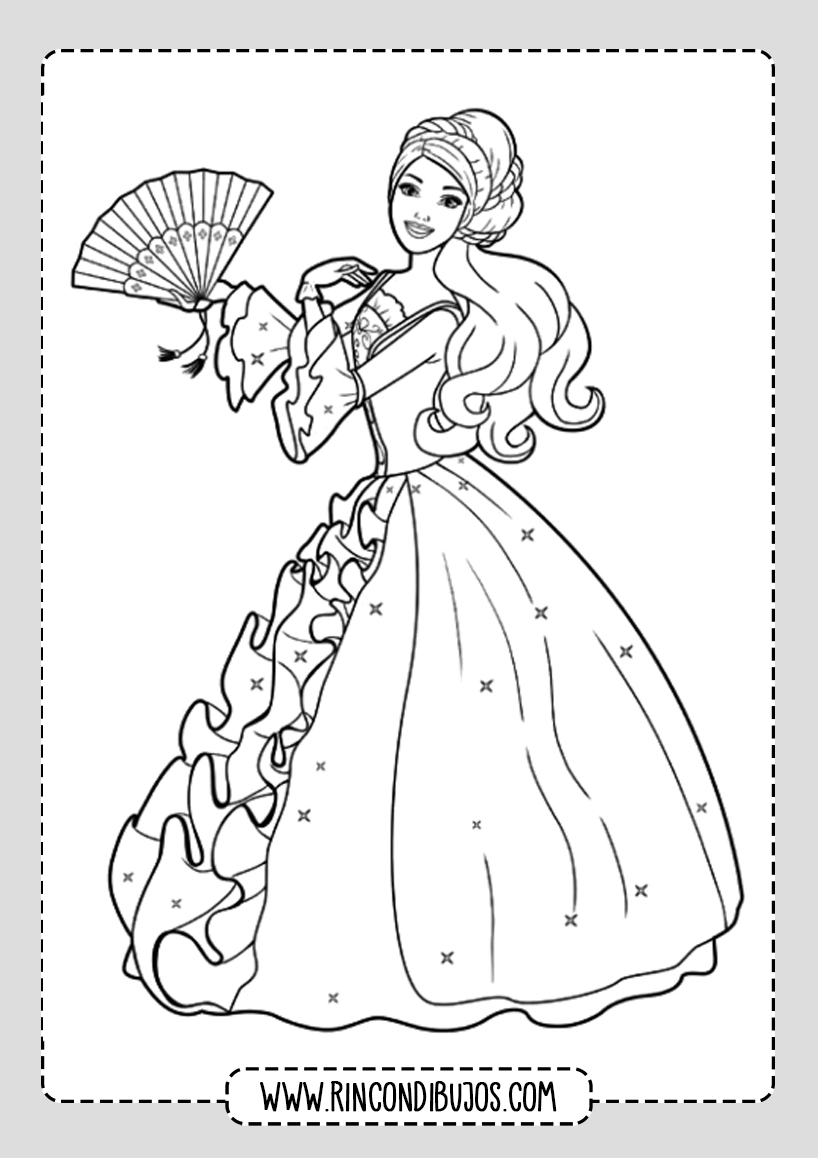 Dibujos de Princesas con Vestido