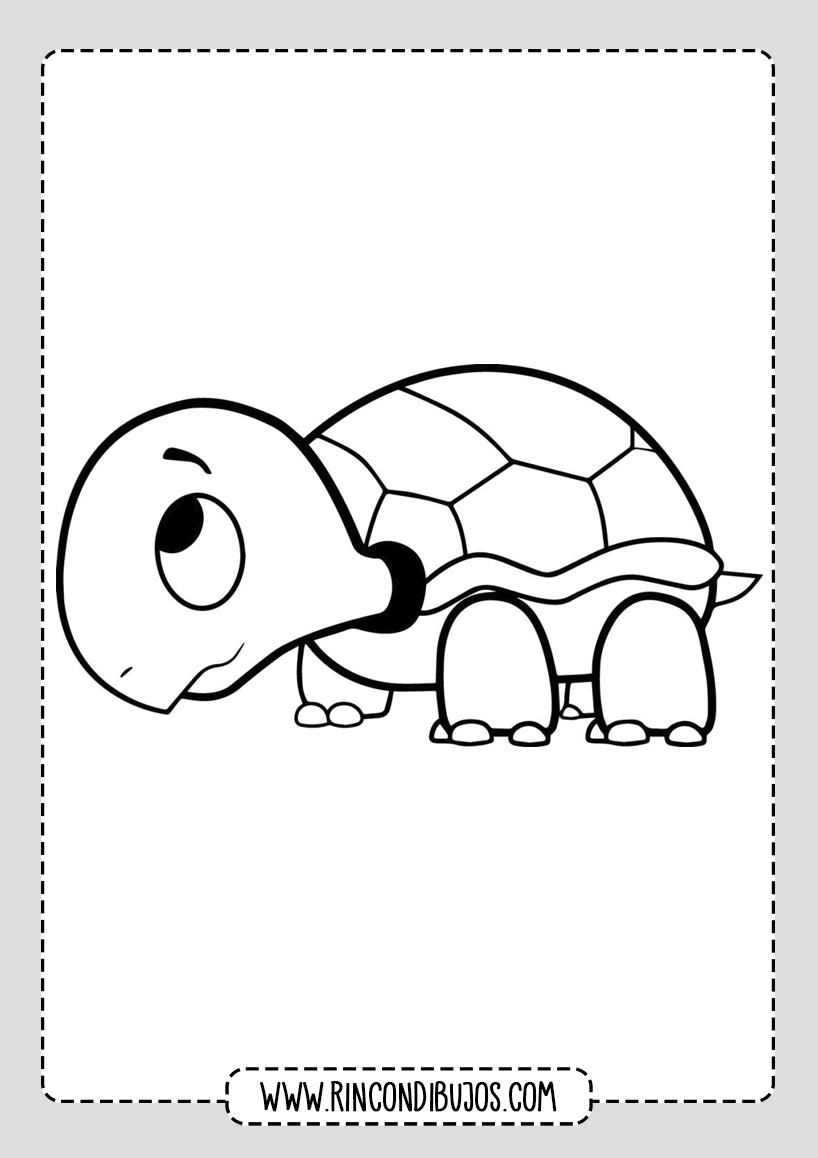 Dibujos de Tortugas Kawaii Colorear