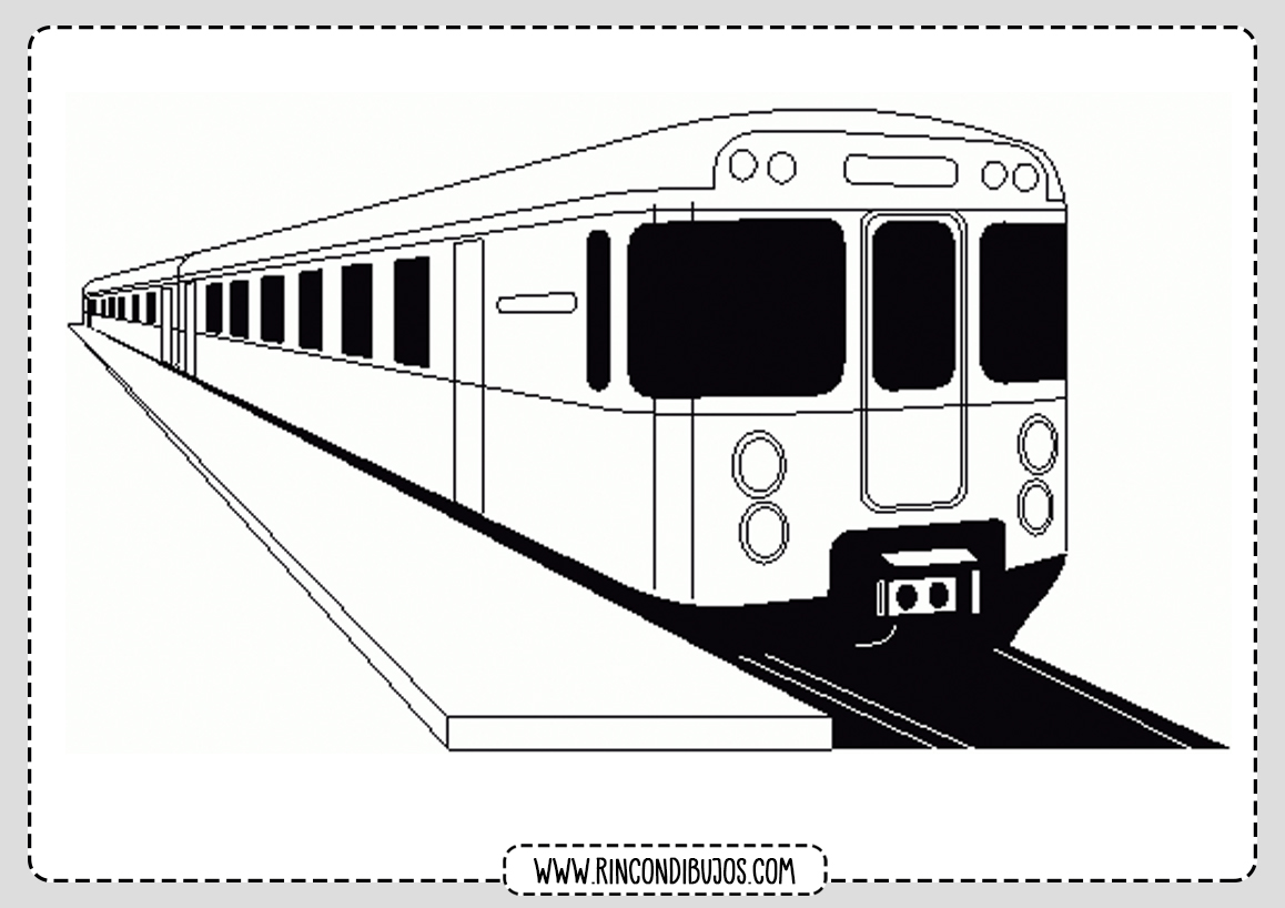 Dibujos de Trenes Moderno Colorear