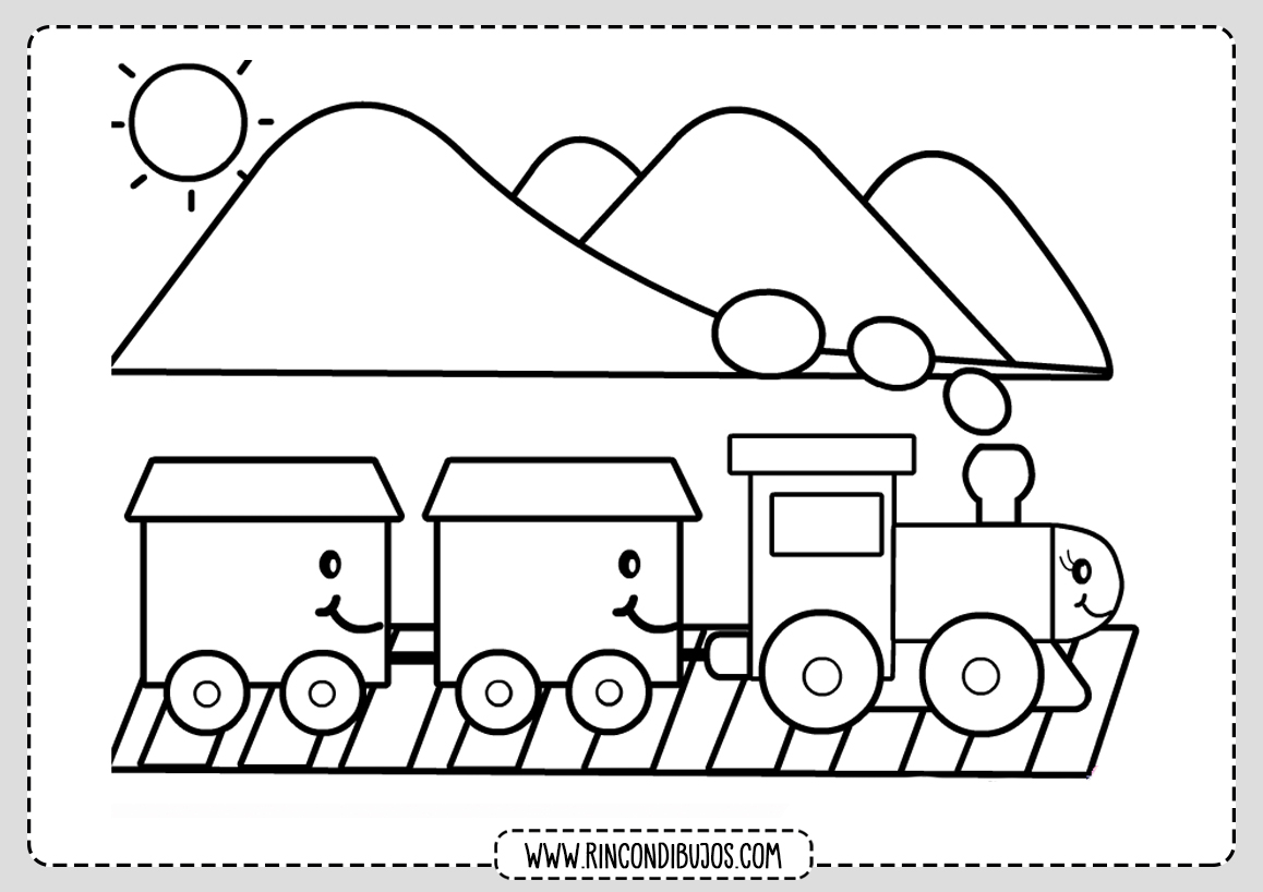 Dibujos de Trenes para colorear | Dibujos de Trenes y Locomotoras
