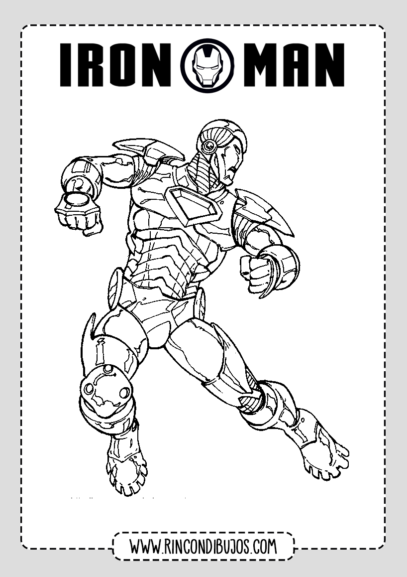 Dibujos para Pintar Imprimir de Iron Man