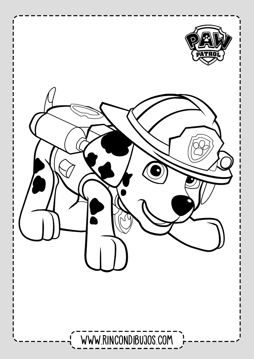 Laminas Colorear de Patrulla Canina