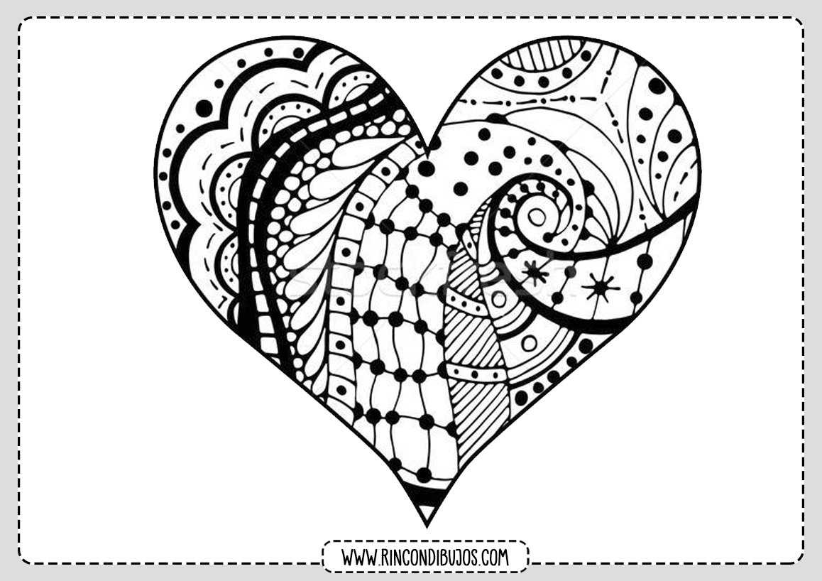 Mandala Dibujo Corazon