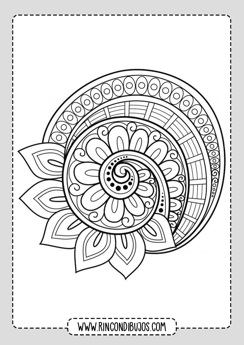 Mandalas de Flores bonitos para colorear