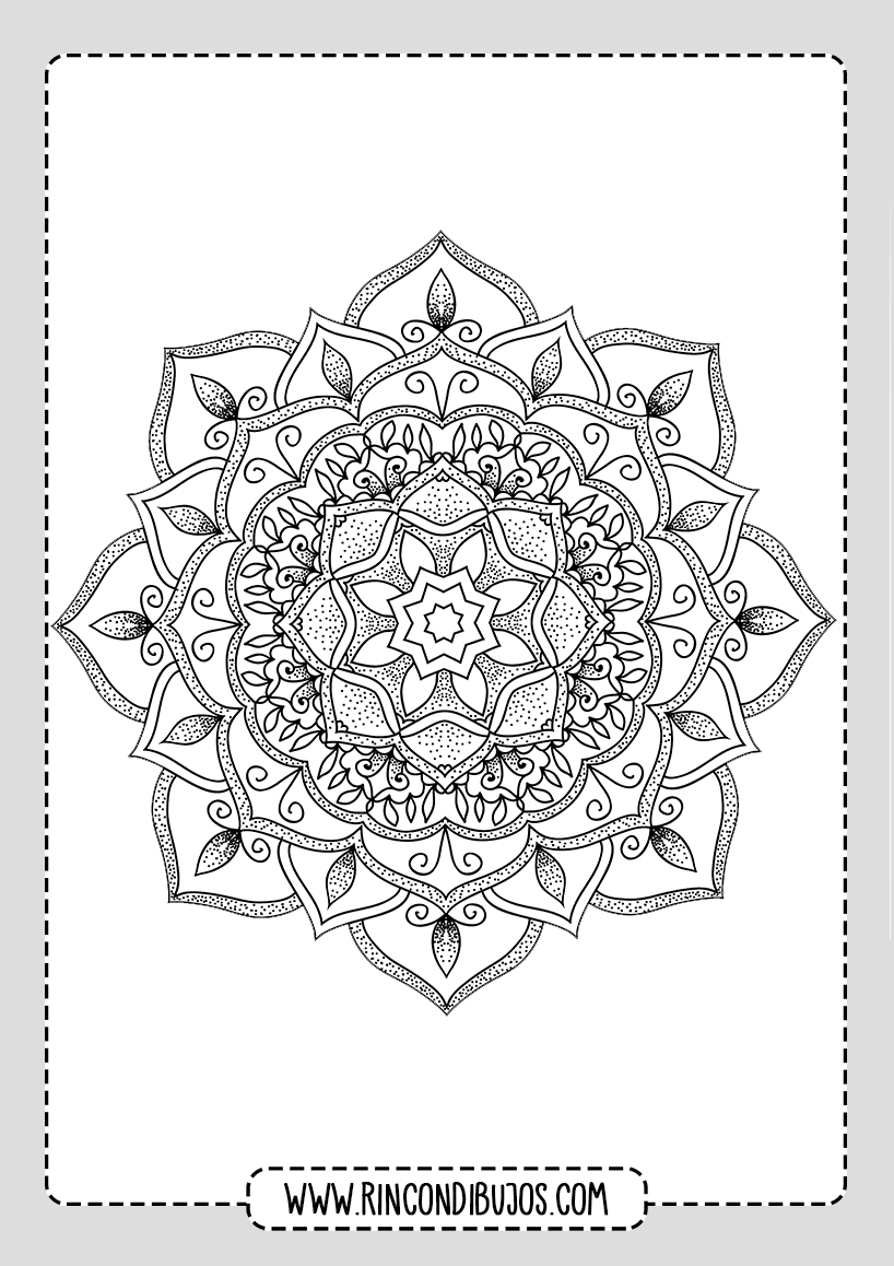 Mandalas de Flores de Loto para colorear