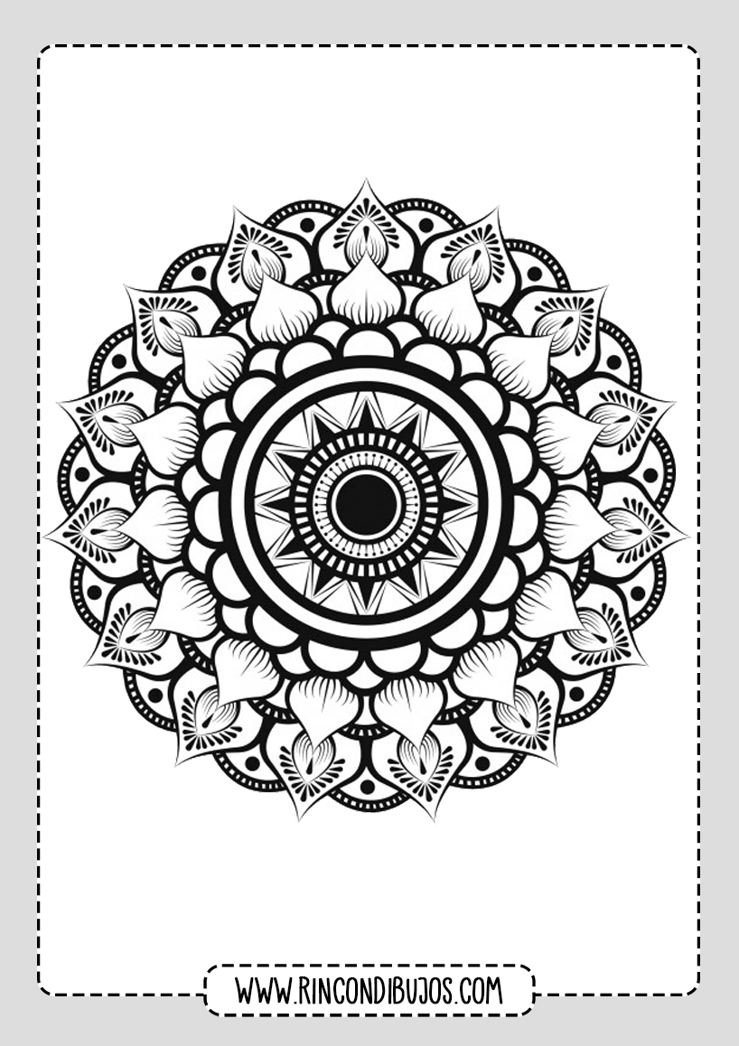 Mandalas de Flores para colorear Gratis