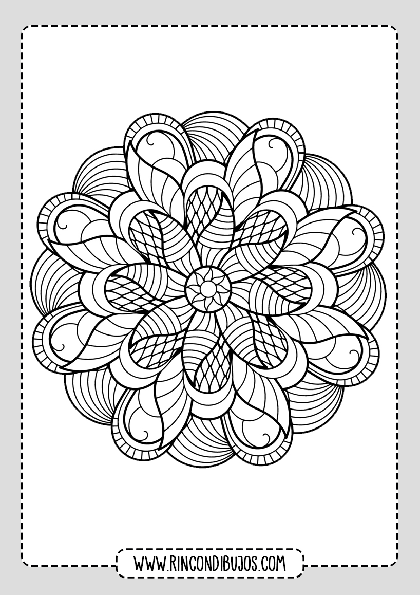 Mandalas para colorear de Flores