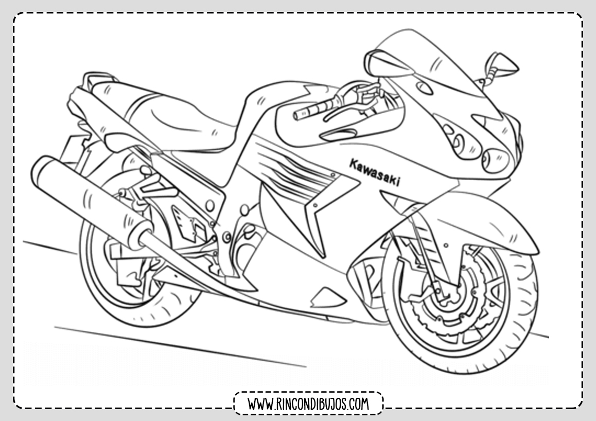 Motocicleta para Colorear