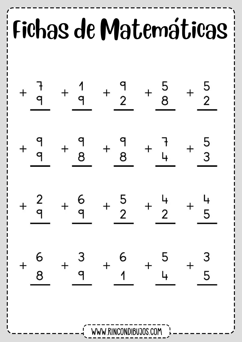 Sumas de 2 dos digitos