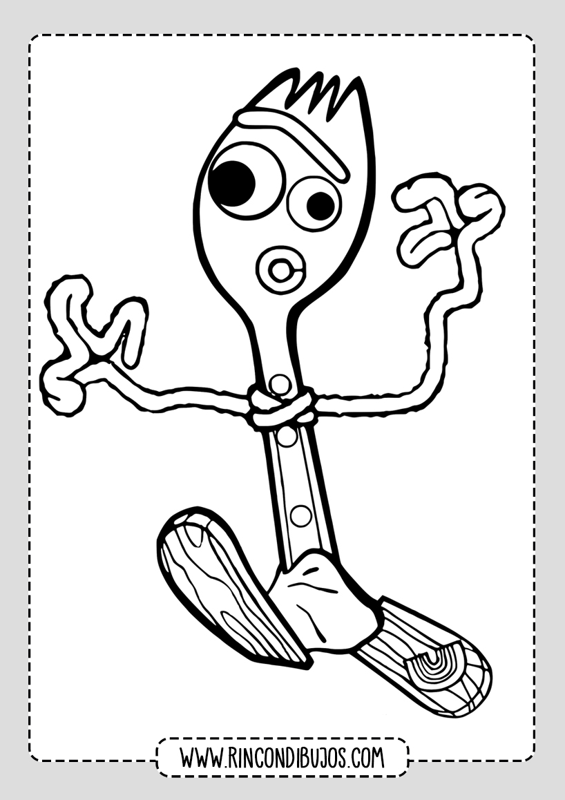 Toy Story Forky para Colorear Dibujos