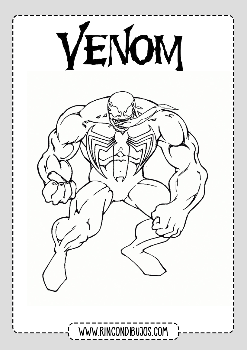 Venom Colorear Dibujos Gratis