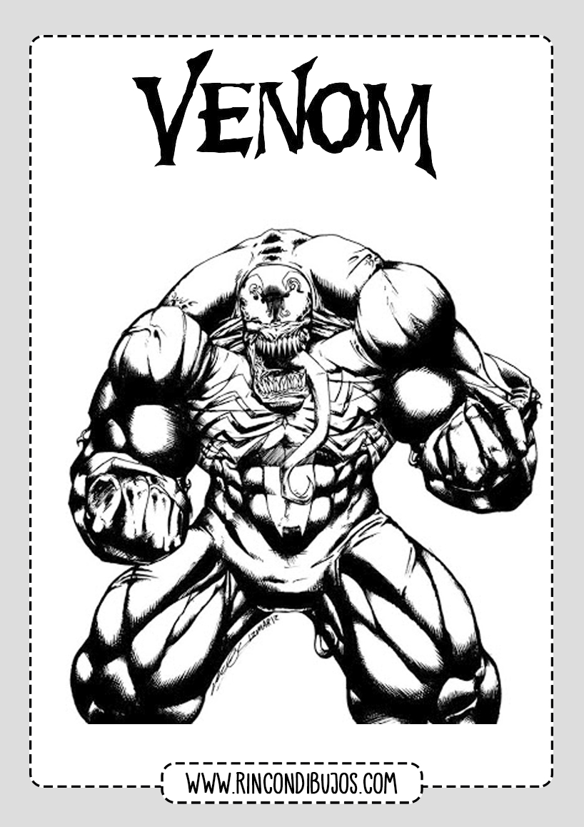 Venom Drawings for Coloring - Rincon Dibujos