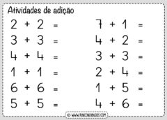 Continhas De Adição Simples
