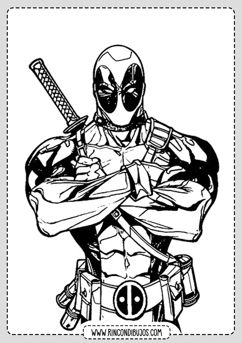 Colorear Dibujos de Deadpool