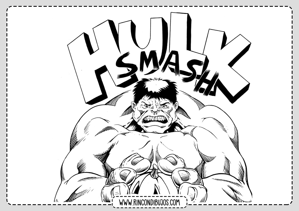 Colorear Dibujos de Hulk