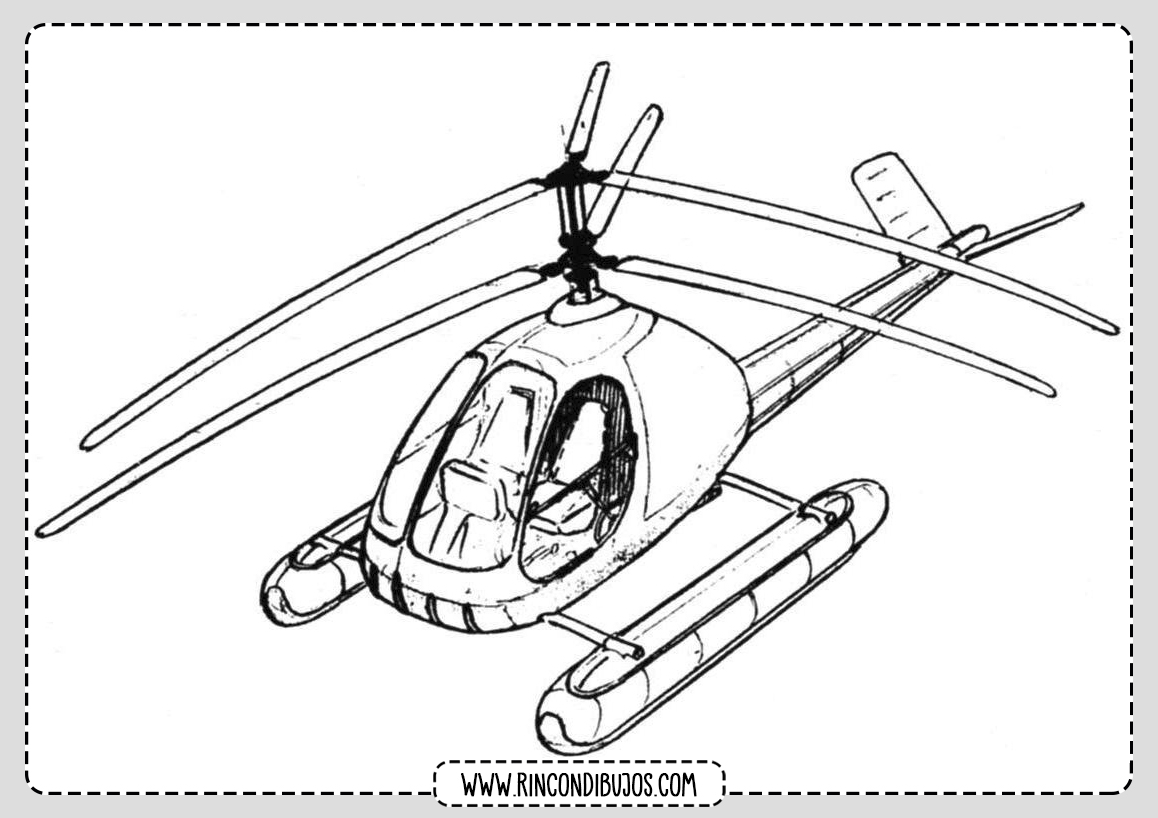 Colorear Helicopteros Dibujos