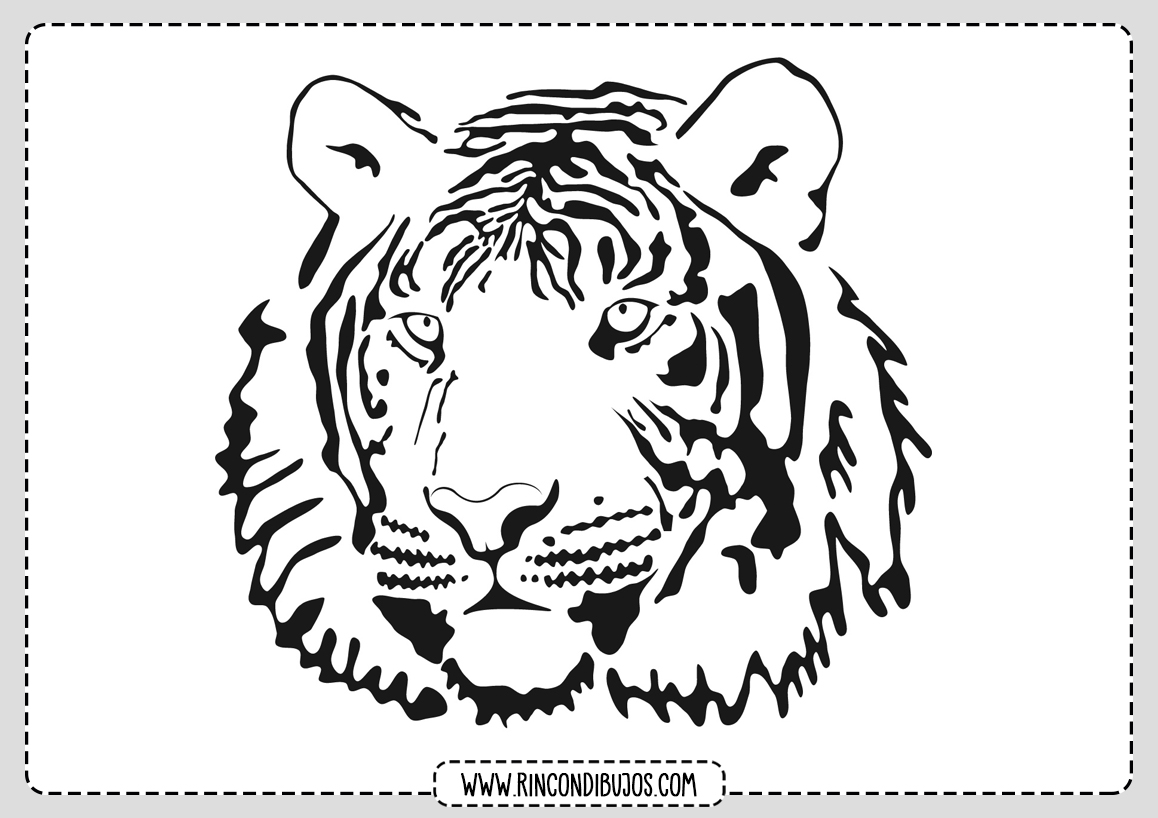 Dibujo Cabeza Tigre Colorear