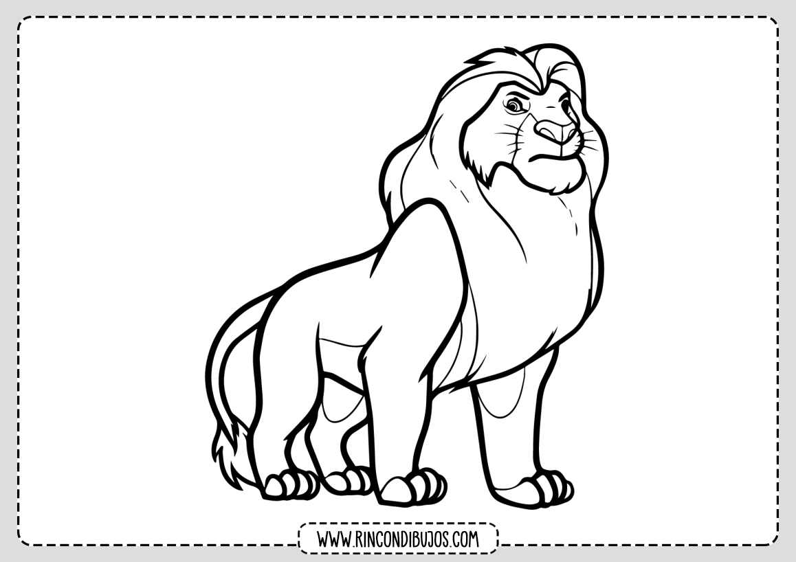 Dibujo Leon El rey leon Mufasa