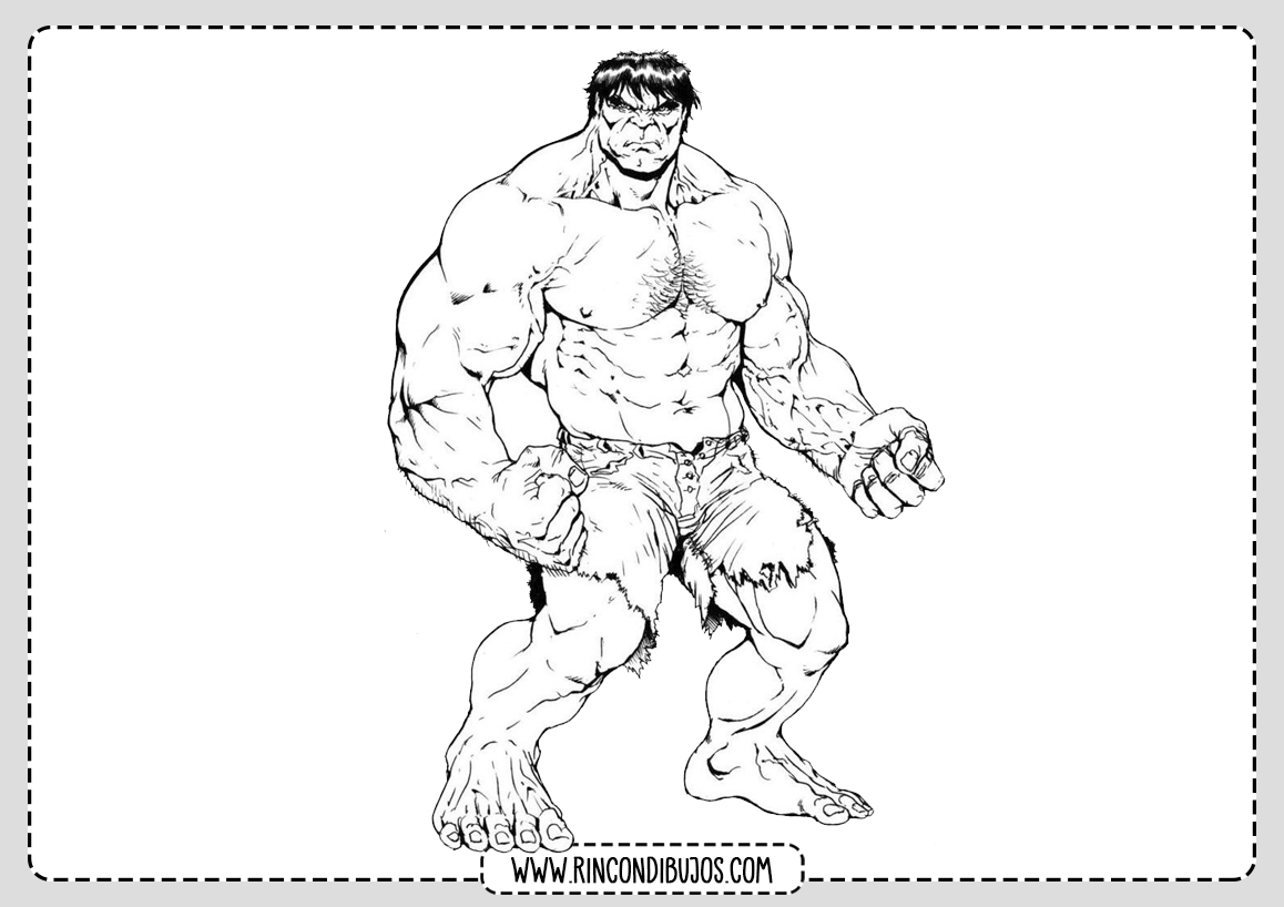 Dibujos de Hulk Marvel Colorear