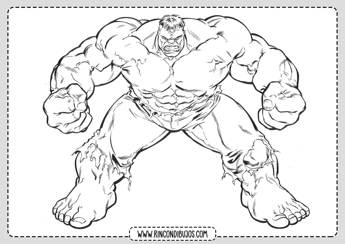 Dibujos de HULK para colorear | Hulk de Marvel para Colorear