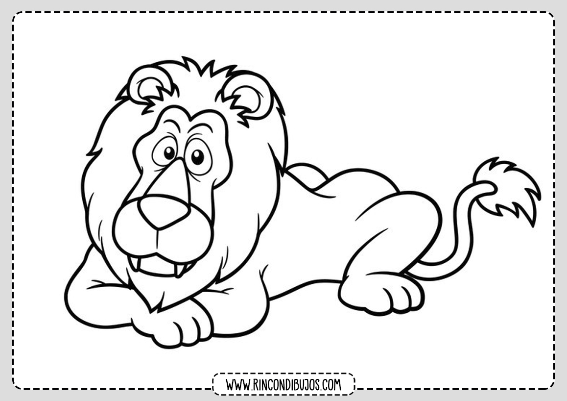 Dibujos de Leones para colorear para niños