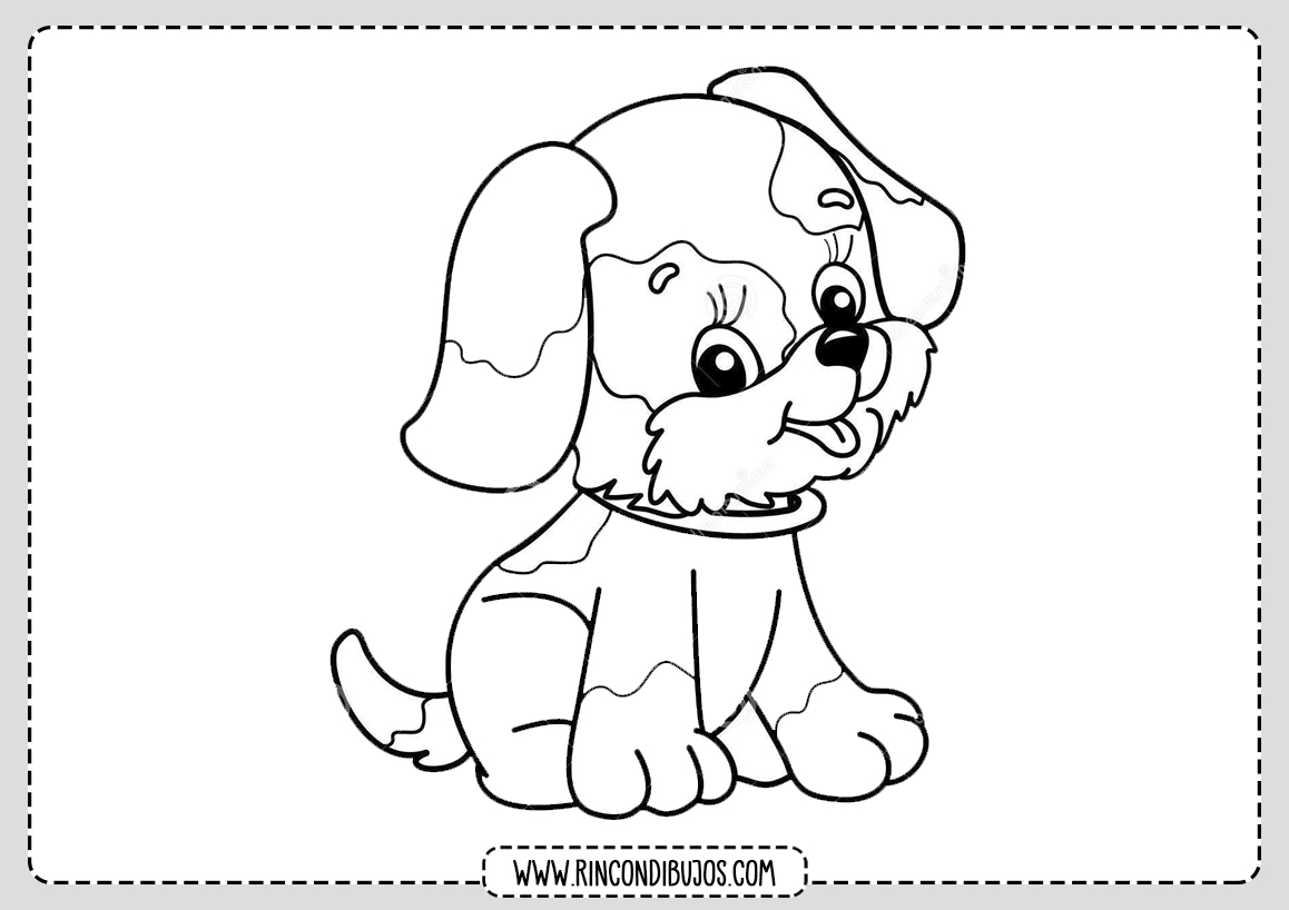 Dibujos de perros para colorear para niños