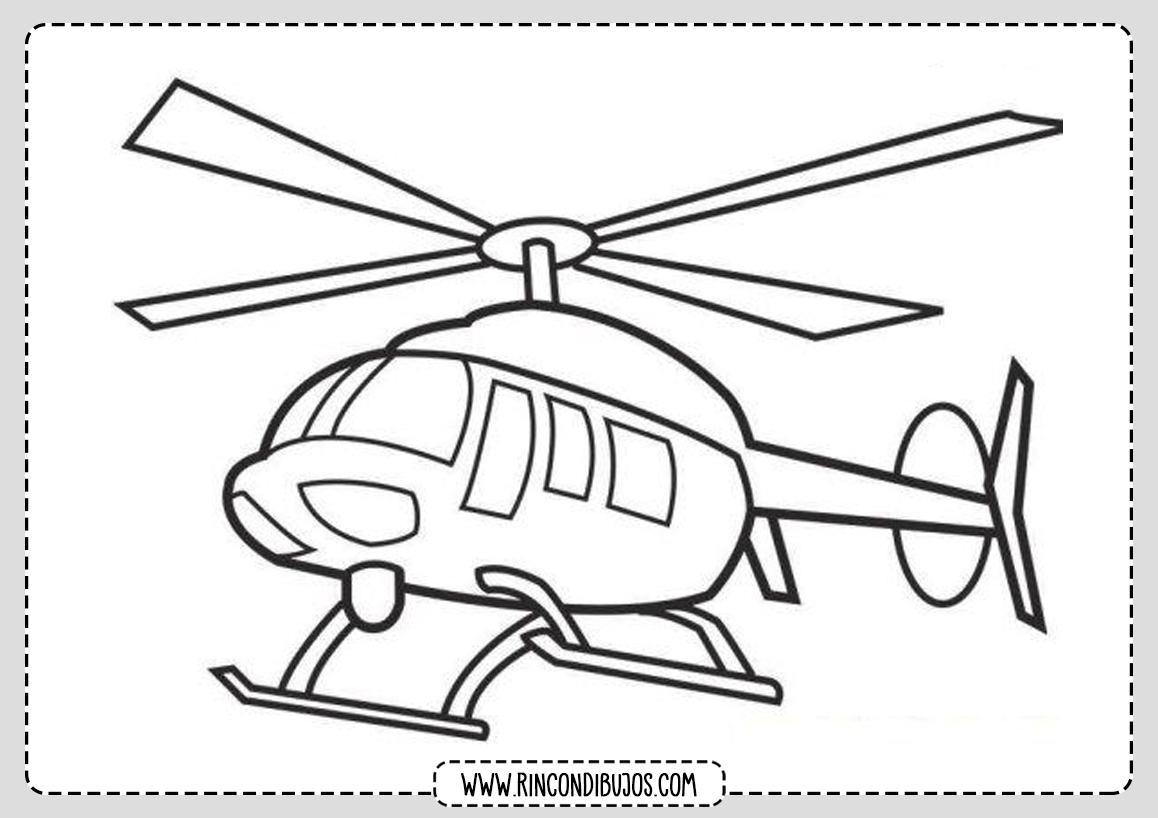 Helicopteros para colorear