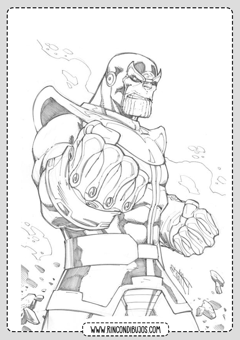 Imprimir Dibujos de Thanos para Colorear
