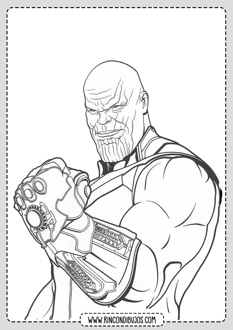 Pintar y Colorear Dibujos de Thanos