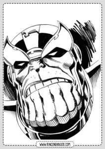 Superheroes Dibujos de Thanos Colorear