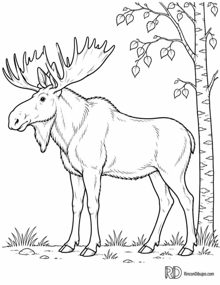Dibujos de Alces para Colorear