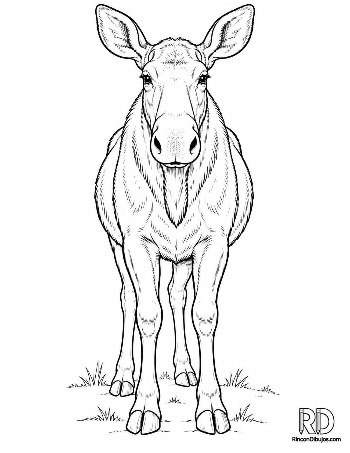 Dibujo de alce para colorear Dibujo de alce para colorear