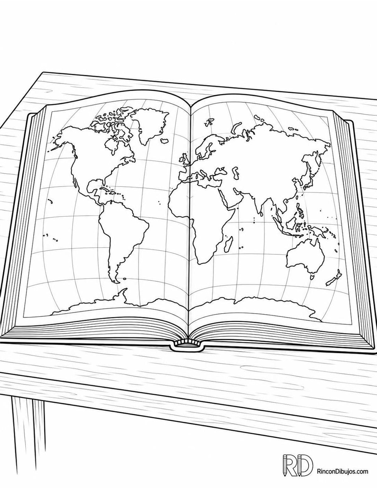 Dibujo de atlas abierto para colorear
