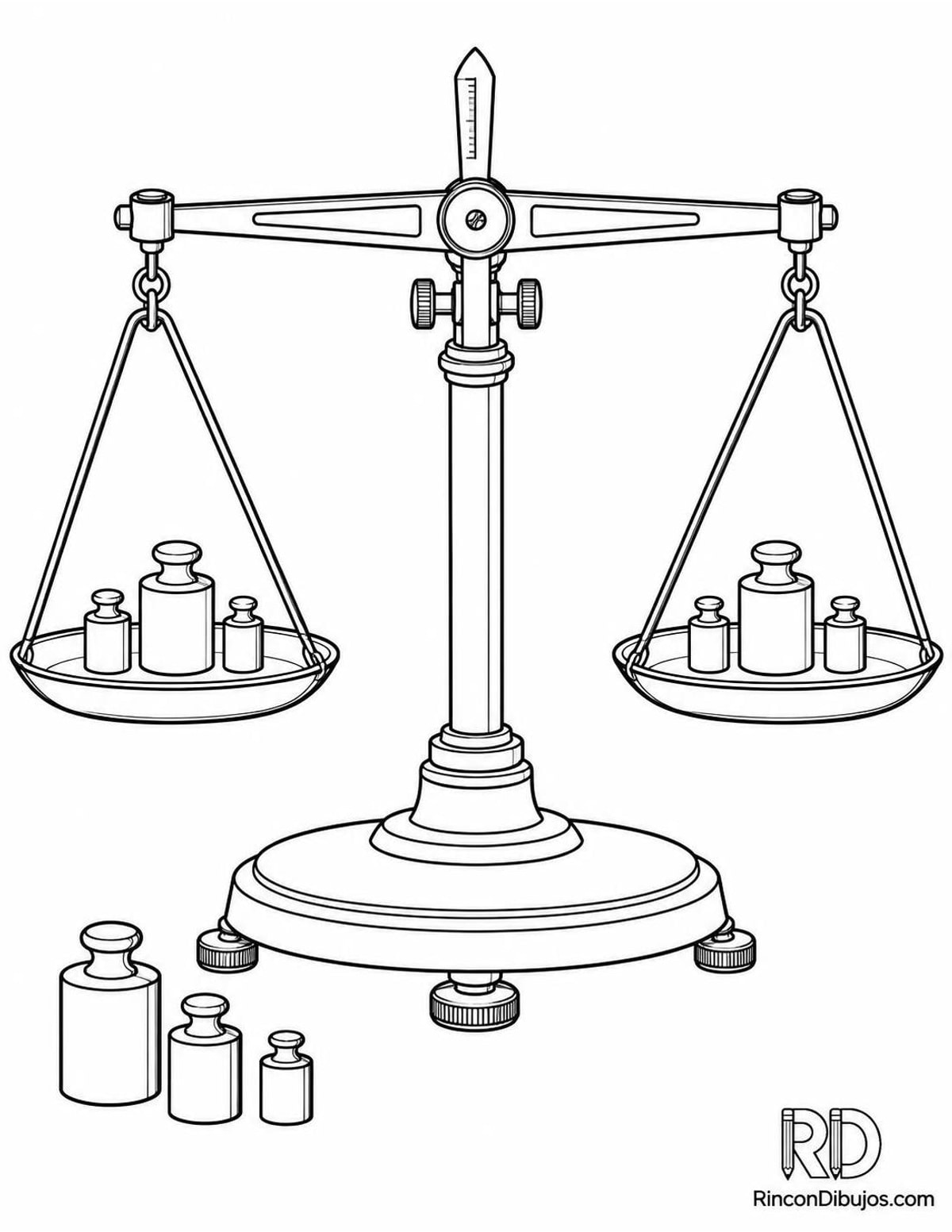 Dibujo de balanza para colorear