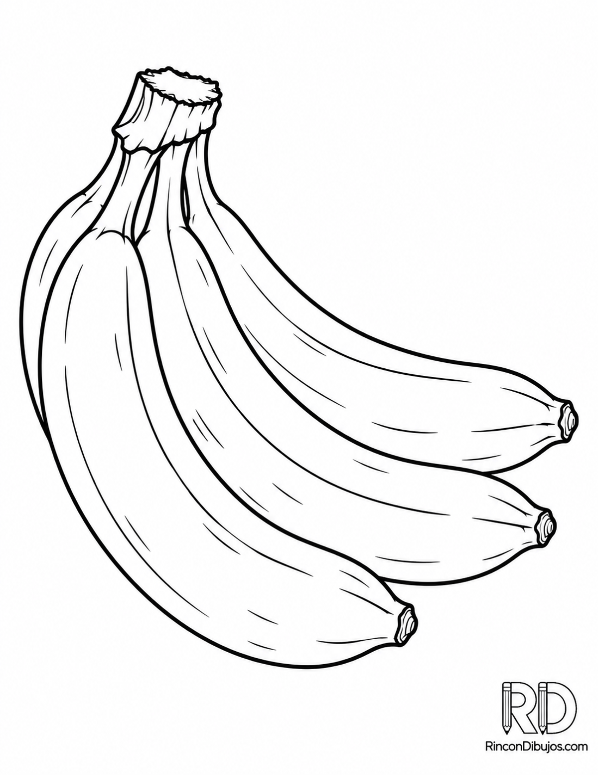 Dibujo de bananas para colorear Dibujo de bananas para colorear
