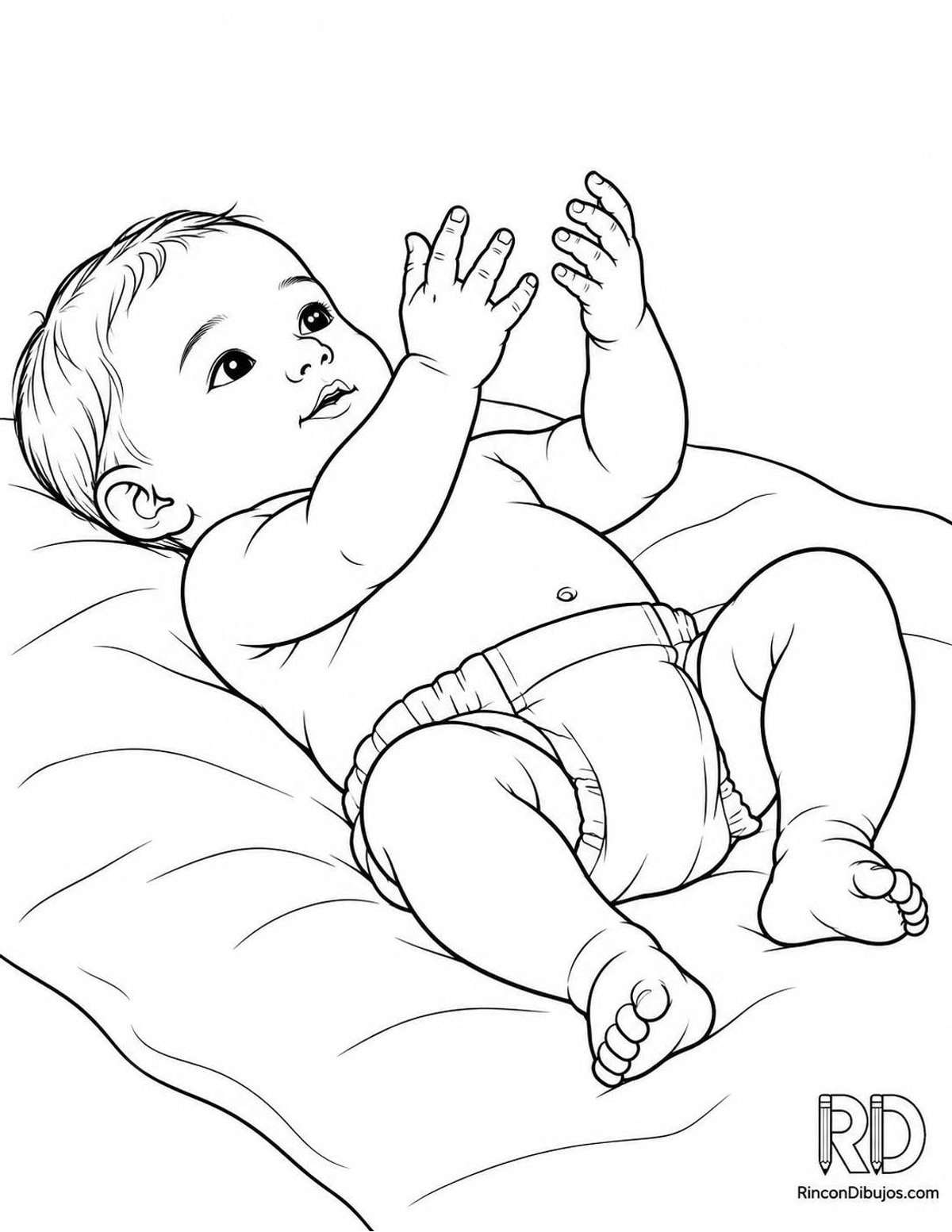 Dibujo de bebé para colorear Dibujo de bebé para colorear
