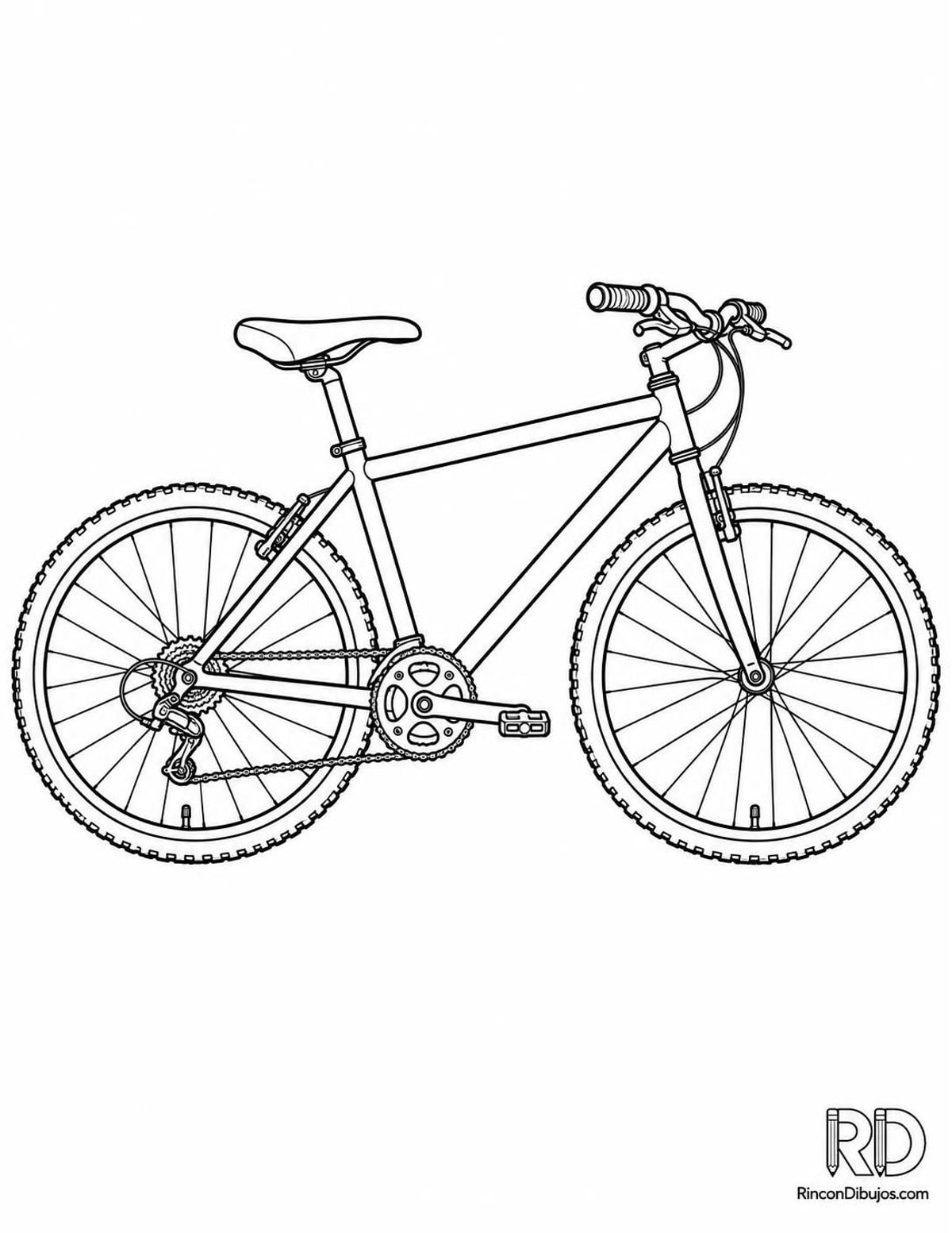 Dibujo de bicicleta para colorear Dibujo de bicicleta para colorear