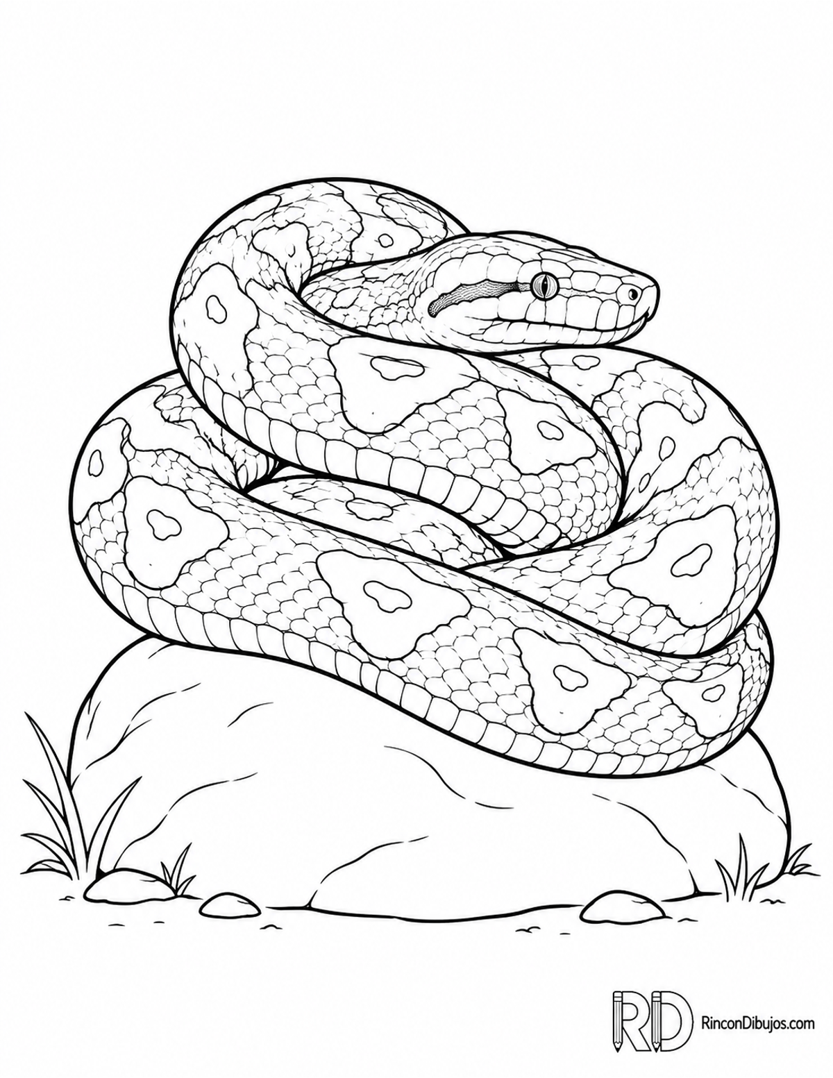 Dibujo de boa constrictora para colorear Dibujo de boa constrictora para colorear