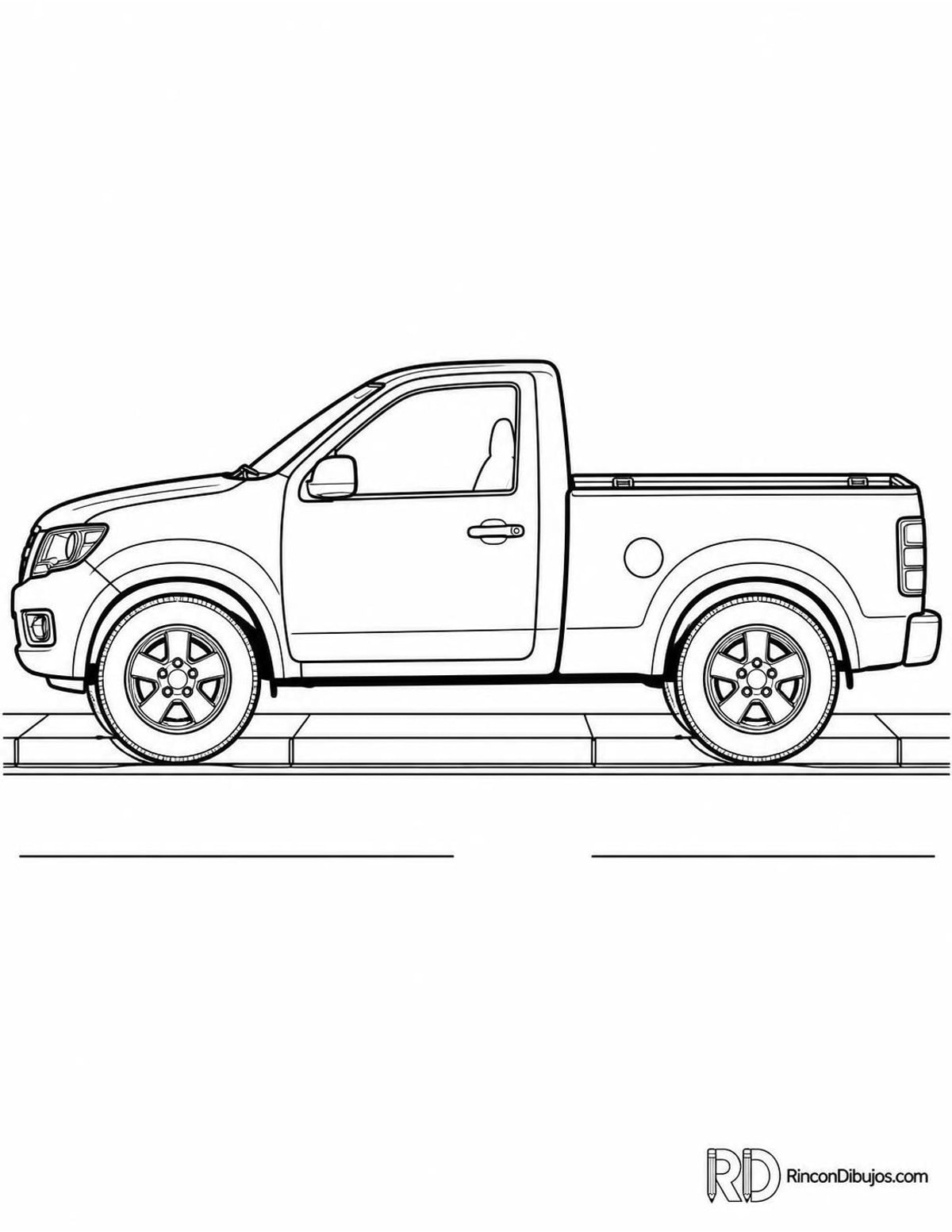 Dibujo de camioneta compacta para colorear Dibujo de camioneta compacta para colorear