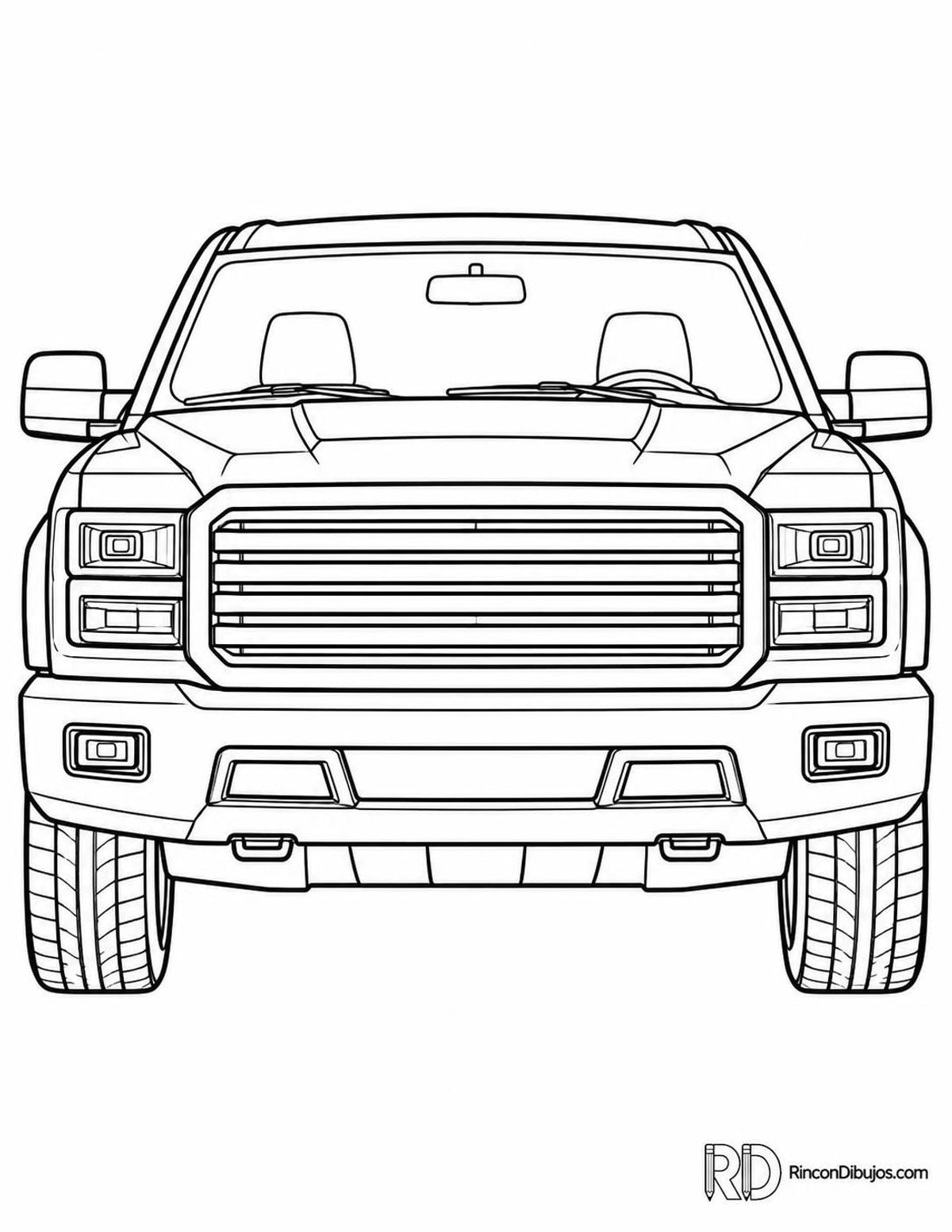 Dibujo de camioneta para colorear Dibujo de camioneta para colorear