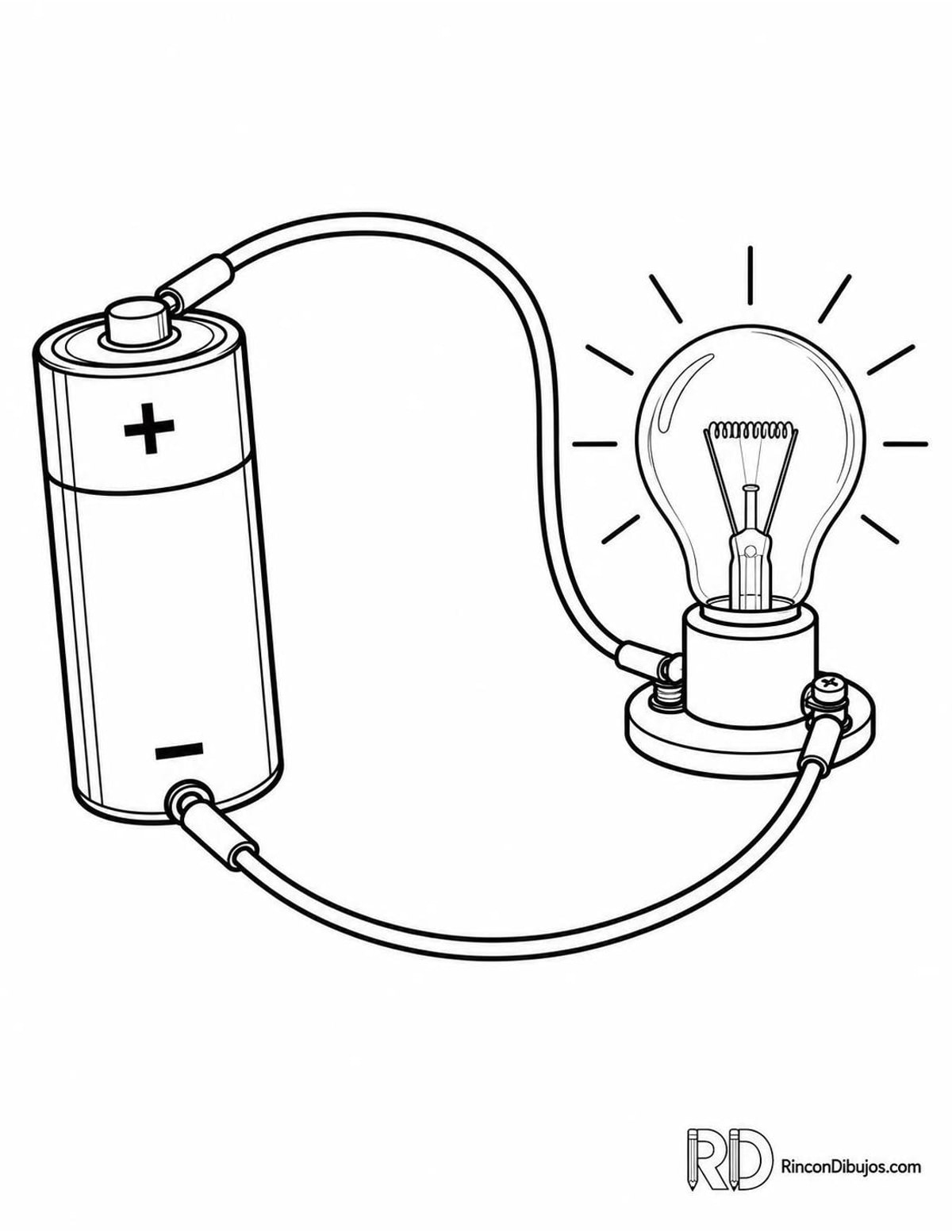 Dibujo de circuito eléctrico para colorear