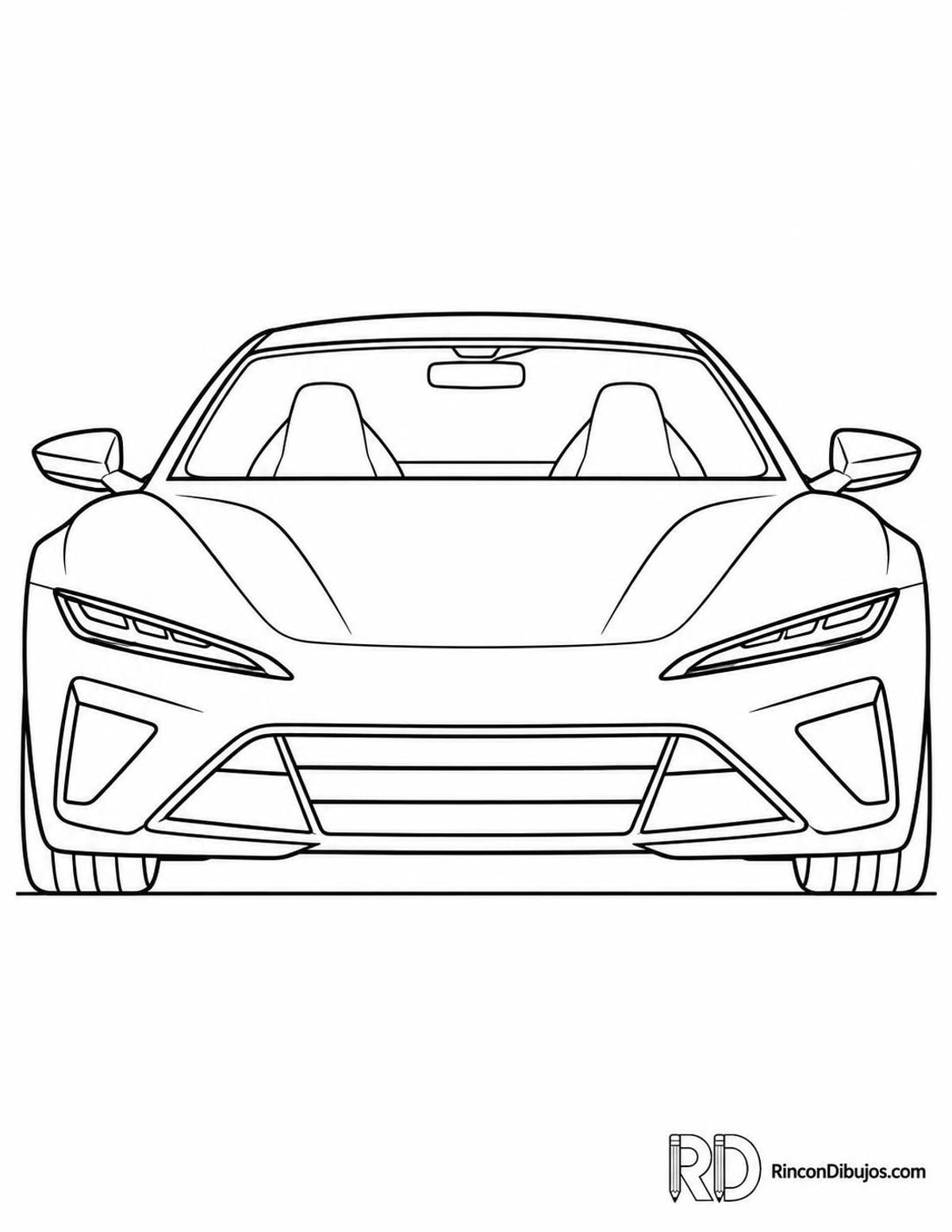 Dibujo de coche deportivo para colorear Dibujo de coche deportivo para colorear