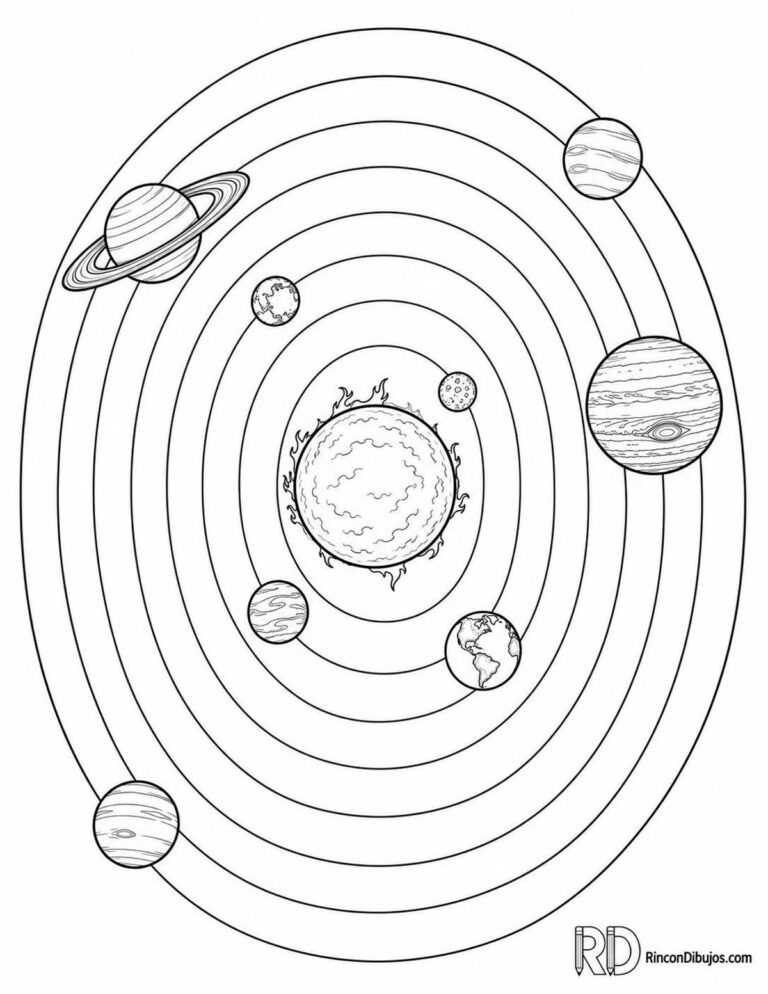 Dibujos del Sistema Solar para Colorear